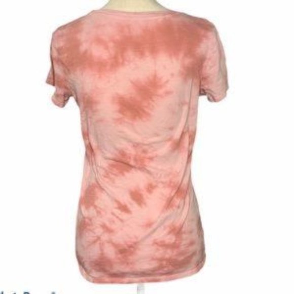 PINK Victoria Secret V-Neck Tie Dye T-Shirt - Picture 2 of 5